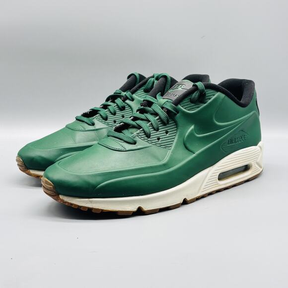 Nike Shoes Mens 11.5 Green White Air Max 90 Lace Up Running Athletic Sneakers - Picture 3 of 10